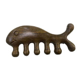 Maxbell Green Sandalwood Wooden Massage Comb Wide Tooth for Hair Care Scraping