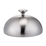 Maxbell Stainless Steel Burger Cover Basting Steaming Cover for Kitchen Cheeseburger Diameter 24 cm Silvery