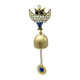 Maxbell Wind Chime Owls Chimes Owl Pendant Vintage Windchime for Window Door Balcony Golden