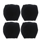 Maxbell 4Pcs Waterproof Stretch Dining Chair Cover Wedding Banquet Party Black