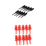 Maxbell Pack of 20Pcs Black & Red Mini Test Hook Probe Spring Clip for PCB SMD