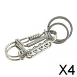 Maxbell 4xBird Key Chain Decoration Men Gift Personality DIY Families Father Argent