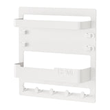Maxbell Key Holder Wall Mount Shelf Multipurpose Key Hook for Office Entryway Garage White