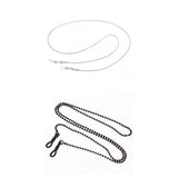 Maxbell Silver Black Metal Chain Eyeglasses Holder Cord Spectacles Sunglasses Glasses