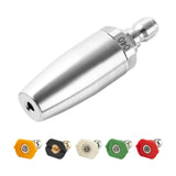 Maxbell Turbo Nozzle Sturdy Car Wash Rust Removal Tool for Driveway Garden Household Nozzle with 5 tips