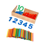 Montessori Math Numbers Cards & Counters Set for Preschool Kids Kindergarten