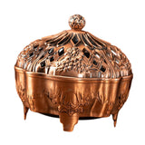 Incense Burner Antique Embossed Brass Ornament for Tea Room Living Room Home bronze