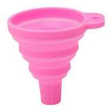 Maxbell Silicone Foldable Funnel Household Liquid Funnel for Transferring Fluid Milk Pink