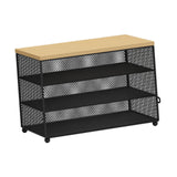 Maxbell Food Cover BBQ Cover Outside Plate Serving Cover for Garden Table Restaurant Black 48cmx26cmx31cm