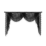 Maxbell Waterfall Window Valance Elegant Vintage Design for Living Room Kitchen Cafe Width 150cm