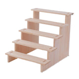 Wooden Display Riser Stand Action Figures Storage Shelf for Toys Living Room 5 layer