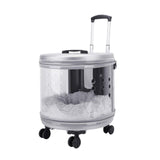 Maxbell Maxbell Cat Trolley Case Bag Pet Carrier Breathable for Puppy Kitten Kitty Hiking Argent