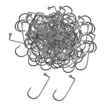Maxbell 100pcs Worm Fishing Hooks Carbon Steel Jig Barbed Hook for Big Fish 3