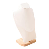 Maxbell Necklace Display Stand Jewelry Bust Holder Organizer for Bathroom Shelf Dorm White L