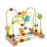 Wooden Bead Maze Toy Grasping Ability Hand Eye Coordination Beads Roller Toy Animal