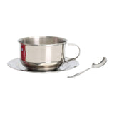 Maxbell Coffee Mug with Saucer Spoon Handle 200ml Tea Cup for Restaurant Office