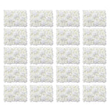Maxbell 20 Pieces Artificial Rose Hydrangea Flower Wall Panels Wedding Decor Cream