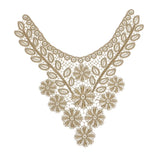 Maxbell Flower & Leaf Embroidered Lace Collar Trim Clothes Sewing Applique for Woman - Aladdin Shoppers