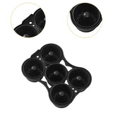 Maxbell Silicone Donut Pan Food Grade Nonstick for Air Fryer for Cake Biscuit Muffin Black