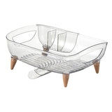 Maxbell Kitchen Dish Drying Rack Multipurpose Compact Cutlery Holder Dish Dryer Rack Transparent
