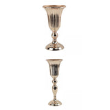 Maxbell 2 Piece Iron Flower Vase Stem Bunch Gold Bouquet Floral Arrangement Decor