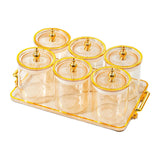 Maxbell Dry Fruit Tray with Lid Multipurpose Appetizer Tray for Party Holiday Snacks amber