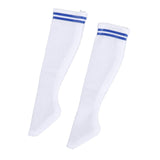 Maxbell 1:6 Retro Tube Socks Athletic Socks for 12'' inch Female Doll Action Figures Stripe blue Crew