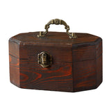 Maxbell Jewelry Trinket Box Storage Wedding Organizer Earrings Wooden Treasure Chest Red