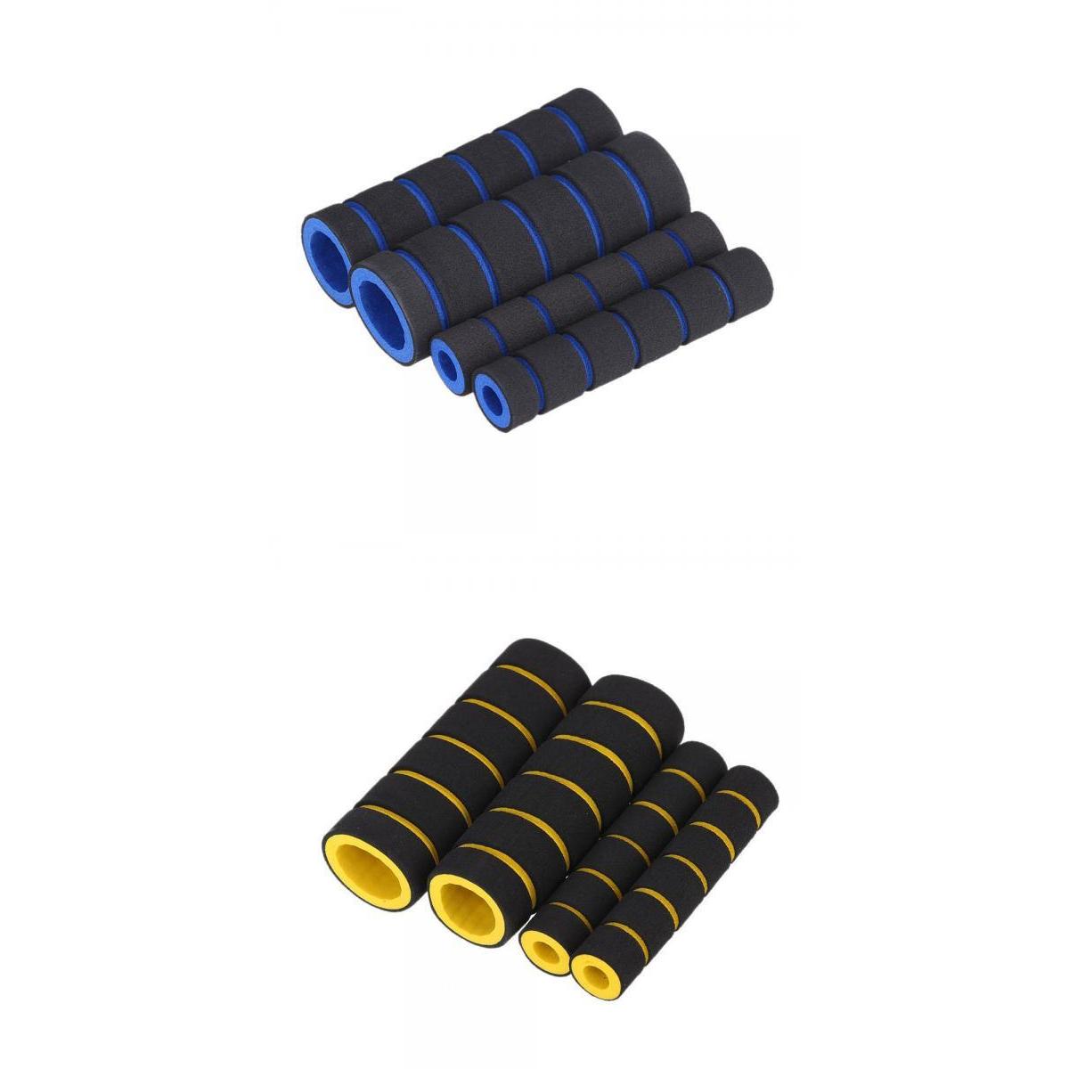 Maxbell 2 Set 4 in 1 Motorcycle Foam Nonslip Handle Handlebar Cover Yellow & Blue