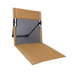 Folding Beach Chair Lounge Mat Reclining Travel Floor Seat with Back Support Deep Khaki