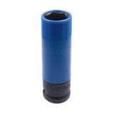 Maxbell Wheel Socket 1/2 inch Drive Compact Deep Impact Socket Impact Lug Nut Socket 17mm Blue