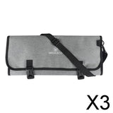 Maxbell 3xChef Knives Roll Bag Adjustable Straps for Cooking Tools Meat Knives