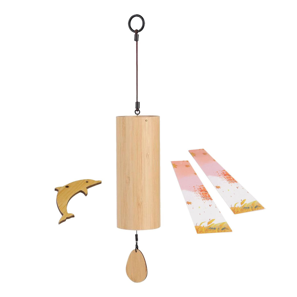 Maxbell Bamboo Wind Chimes Simple Chords Wind Chimes for Sound Outdoor Garden
