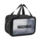 Maxbell Travel Toiletry Bag Dry Wet Separation Makeup Pouch for Swimming Hiking Home Black M