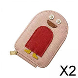 Maxbell 2xCredit Card Holder Purse Change Pouch for Dating Travel Valentines Day Gifts Pink