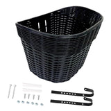 Maxbell Bicycle Basket Pannier Front Bike Basket for Picnic Grocery Shopping Camping black