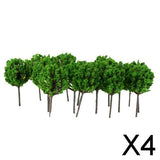 Maxbell 4x50pcs Model Train Trees Scenery Landscape Light Green 1:300