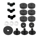 Maxbell 18Pcs Cymbal Replacement with Nuts Professional Accessory Cymbal Stand Felts gray