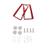 Maxbell 2Pcs 12"x6" License Plate Frame w/8X Rhinestone Screws Fasteners Red