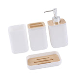 Maxbell 4 Pieces Bathroom Accessories Set Practical for Apartment Household Restroom 009 white
