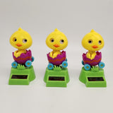 Maxbell Maxbell Cartoon Solar Powered Yellow Duck Figurine - Dancing Swing Animal Model Kids Educational Toy Home Desk Decor