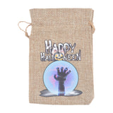 Maxbell Halloween Burlap Gift Bags with Drawstring for Wedding Birthday Thanksgiving Style L