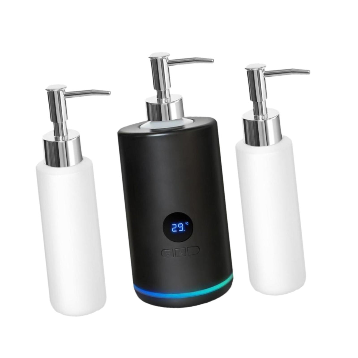 Maxbell Single Bottle Oil Heater Multifunction Lotion Dispenser for Cream Lotion Black