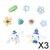 Maxbell 3xBeach Bag Charms Accessories 1.2cm Long DIY Handmade PVC Totes Charm Inserts