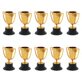 Maxbell 10Pcs Mini Award Trophies Cup Small Trophy for Appreciation Gifts Game Prize copper color