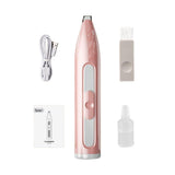 Pet Nail Hair Trimmer Dogs Clippers Kitten Low Noise Tool for Eyes Shaving Led Rechargeable - Aladdin Shoppers