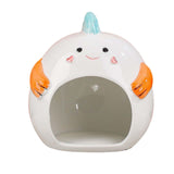 Pet Ceramic Hamster Bedding Hideout Nest Adorable Appearance Easily Clean Dinosaur Orange Legs - Aladdin Shoppers