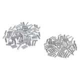 Maxbell 200Pcs Single Aluminum Barrel Fishing Crimp Sleeves Tube Wire Leader Sleeve
