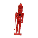 Christmas Figurine Nutcracker Statue for Fireplace Table Centerpieces Indoor Red