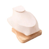 Maxbell Necklace Display Stand Jewelry Bust Holder Organizer for Bathroom Shelf Dorm Beige S